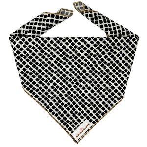 Black & White Square Pattern Dog Bandana